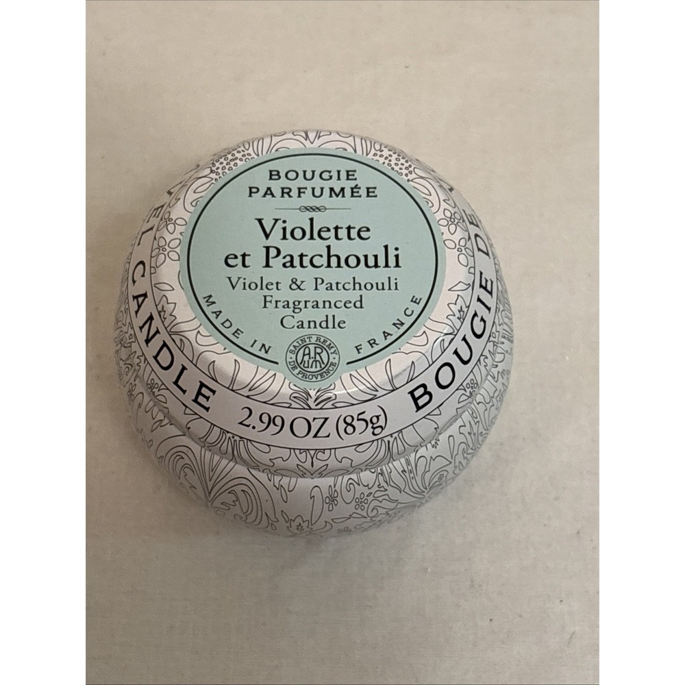 Bougie Parfumee Violet & Patchouli Candle 2.99oz World Market France Tin